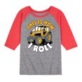 thumbnail image 1 of Instant Message - This Is How I Roll Tractor - Toddler & Youth Raglan Graphic T-Shirt, 1 of 7