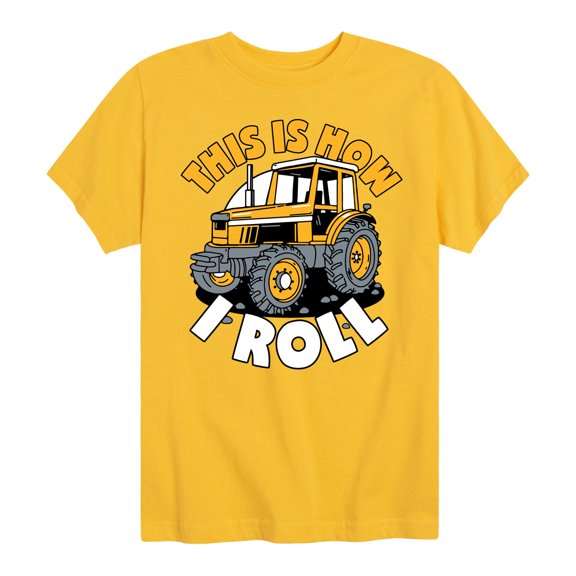 Instant Message - This Is How I Roll Tractor - Toddler & Youth Short Sleeve Graphic T-Shirt