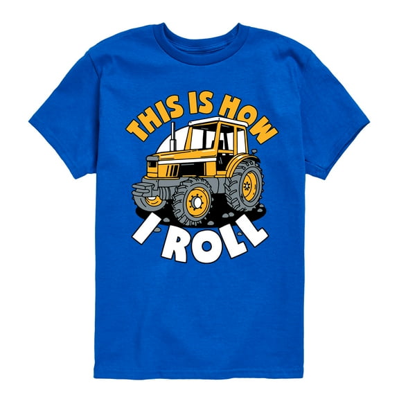 Instant Message - This Is How I Roll Tractor - Toddler & Youth Short Sleeve Graphic T-Shirt