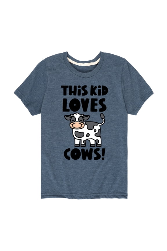 - This Kid Loves Cows Short Sleeve Graphic T-Shirt