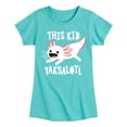 thumbnail image 1 of Instant Message - This Kid Yaksalotl - Toddler And Youth Girls Short Sleeve Graphic T-Shirt, 1 of 6
