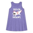 thumbnail image 1 of Instant Message - This Kid Yaksalotl - Toddler and Youth Girls A-line Dress, 1 of 5
