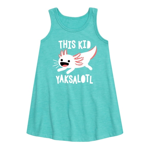 Instant Message - This Kid Yaksalotl - Toddler and Youth Girls A-line Dress