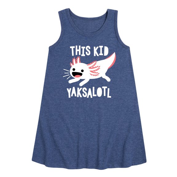 Instant Message - This Kid Yaksalotl - Toddler and Youth Girls A-line Dress