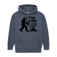 thumbnail image 1 of Instant Message - This Lawn Sasquatch - Men's Pullover Hooded Fleece Sweatshirt, 1 of 7