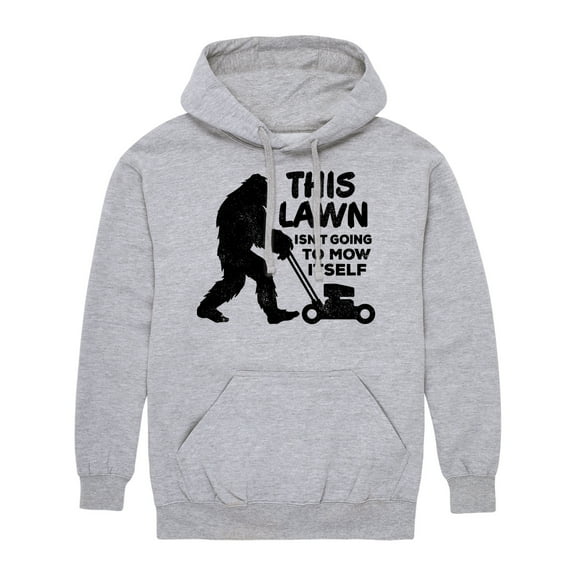 Instant Message - This Lawn Sasquatch - Men's Pullover Hooded Fleece Sweatshirt