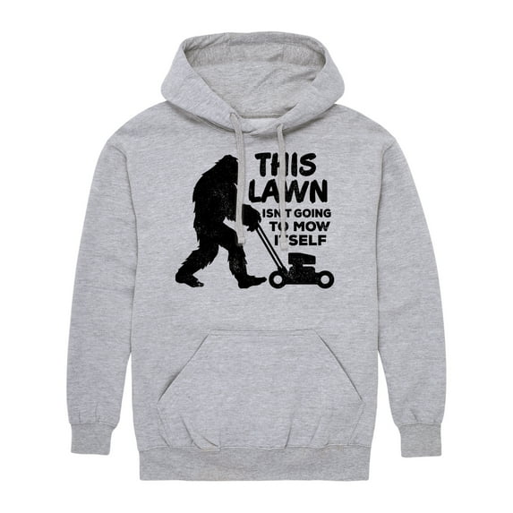 Instant Message - This Lawn Sasquatch - Men's Pullover Hooded Fleece Sweatshirt