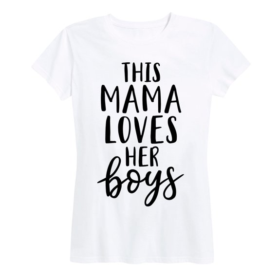 Instant Message - This Mama Loves Her Boys - Women's Short Sleeve Graphic T-shirt