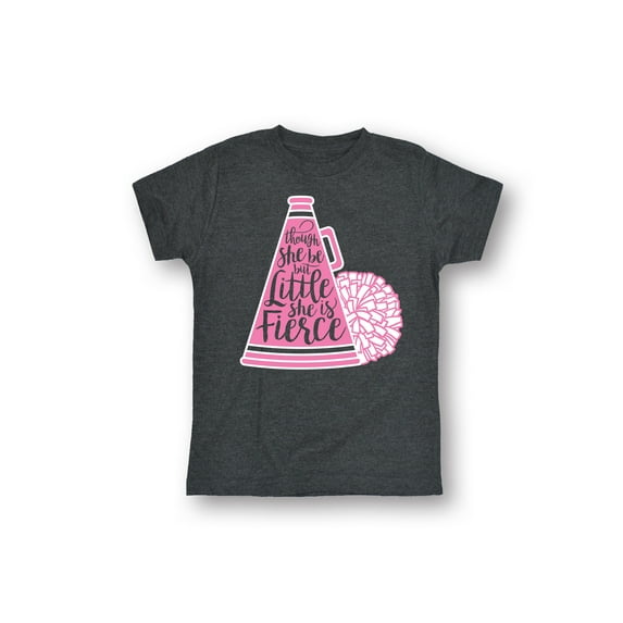 Instant Message - Though She Be But Little She Be Fierce Cheer -YOUTH SHORT SLEEVE TEE-L