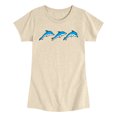 thumbnail image 1 of Instant Message - Three Dolphins Fitted Short Sleeve Graphic T-Shirt, 1 of 5