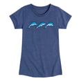 thumbnail image 1 of Instant Message - Three Dolphins Fitted Short Sleeve Graphic T-Shirt, 1 of 5