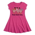 thumbnail image 1 of Instant Message - Three French Hens Funny Christmas - Toddler & Youth Girls Fit & Flare Dress, 1 of 5