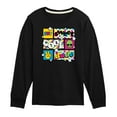 thumbnail image 1 of Instant Message - Throwback Pattern Grid - Toddler & Youth Long Sleeve Graphic T-Shirt, 1 of 6