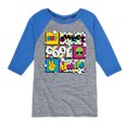 thumbnail image 1 of Instant Message - Throwback Pattern Grid - Toddler & Youth Raglan Graphic T-Shirt, 1 of 5