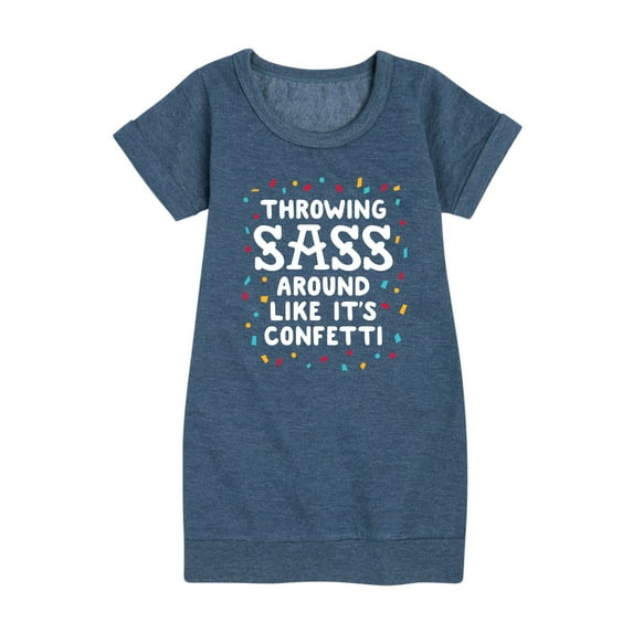 Instant Message - Throwing Sass Around Like It's Confetti - Youth Fleece Dress