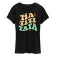 thumbnail image 1 of Instant Message - Tia Titi Tata Retro Stack  - Women's Short Sleeve Graphic T-Shirt, 1 of 6