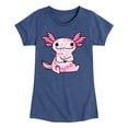 thumbnail image 1 of Instant Message - Tie Dye Axolotl - Toddler & Youth Girls Short Sleeve Graphic T-Shirt, 1 of 6