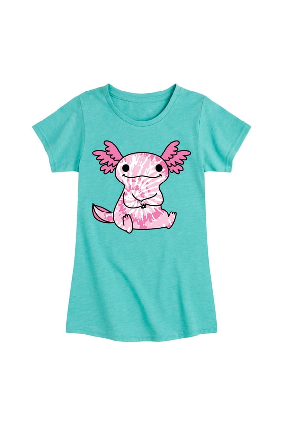 - Tie Dye Axolotl - Toddler & Youth Girls Short Sleeve Graphic T-Shirt