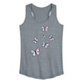 thumbnail image 1 of Instant Message - Tie Dye Butterflies - Women's Racerback Tank, 1 of 5