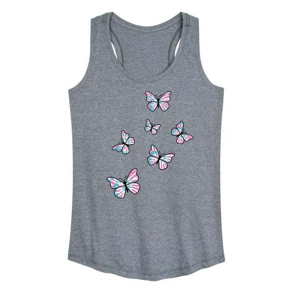 Instant Message - Tie Dye Butterflies - Women's Racerback Tank