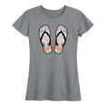 thumbnail image 1 of Instant Message - Tie Dye Flip Flops - Women's Short Sleeve Graphic T-Shirt, 1 of 5