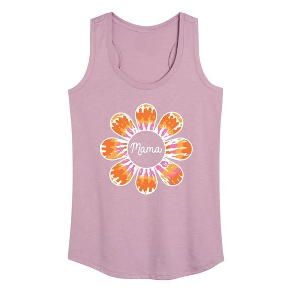 Instant Message - Tie Dye Flower Mama - Women's Racerback Tank Top