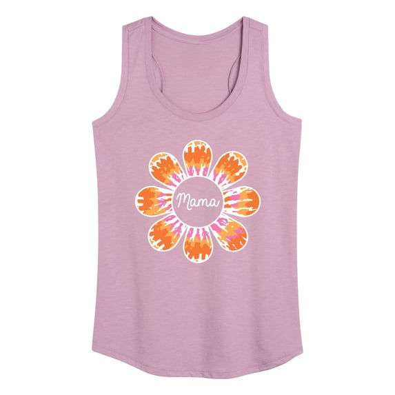 Instant Message - Tie Dye Flower Mama - Women's Racerback Tank Top
