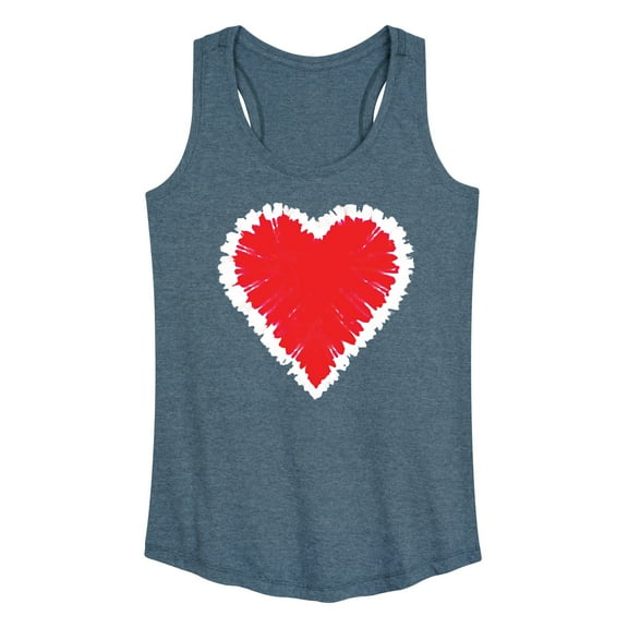 Instant Message - Tie Dye Heart - Women's Racerback Tank Top