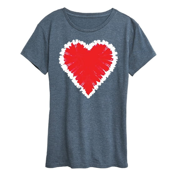 Instant Message - Tie Dye Heart - Women's Short Sleeve Graphic T-Shirt