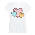 thumbnail image 1 of Instant Message - Tie Dye Hearts - Women's Short Sleeve Graphic T-Shirt, 1 of 5