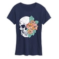 thumbnail image 1 of Instant Message - Tie Dye Hibiscus Skull Short Sleeve Graphic T-Shirt, 1 of 5