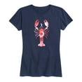 thumbnail image 1 of Instant Message - Tie Dye Lobster - Women's Short Sleeve Graphic T-Shirt, 1 of 5