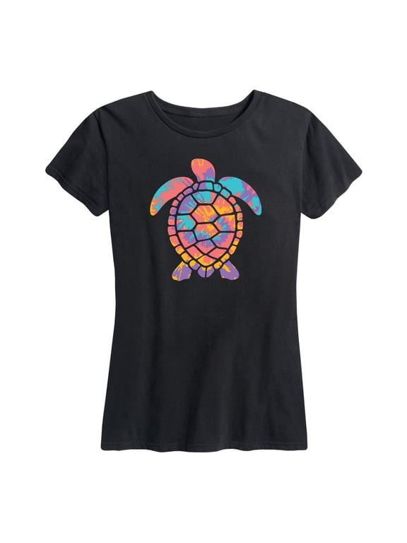 - Tie Dye Turtle Women's Short Sleeve Graphic T-Shirt