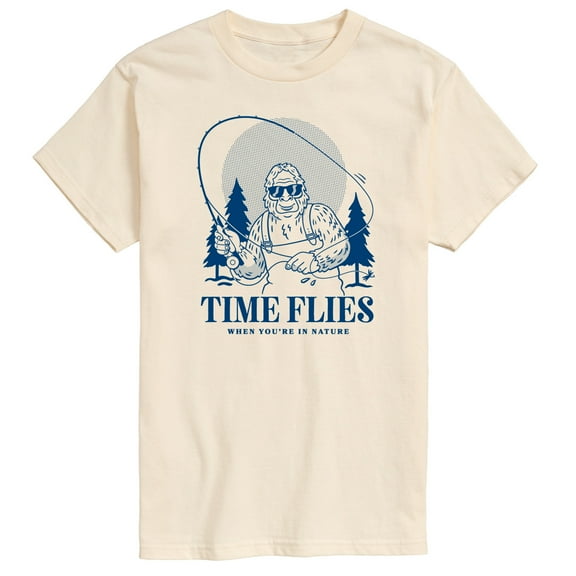 Instant Message - Time Flies Sasquatch - Men's Short Sleeve Graphic T-Shirt