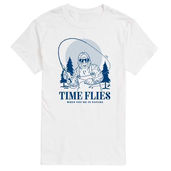 Instant Message - Time Flies Sasquatch - Men's Short Sleeve Graphic T-Shirt