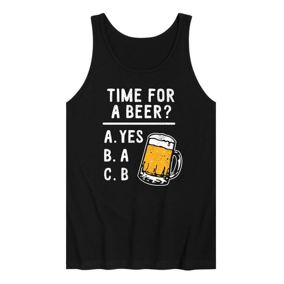Instant Message - Time For A Beer - Mens Jersey Graphic Tank