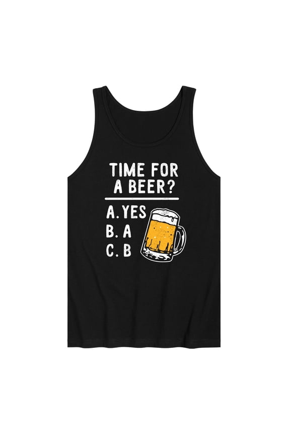- Time For A Beer - Mens Jersey Graphic Tank