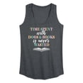 thumbnail image 1 of Instant Message - Time Spent With Dogs Books Never Wasted - Women's Racerback Tank Top, 1 of 6