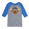 thumbnail image 1 of Instant Message - Tis The Season Football - Toddler & Youth Raglan Graphic T-Shirt, 1 of 5