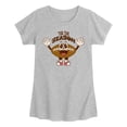 thumbnail image 1 of Instant Message - 'Tis the Season Football - Youth Girls Fitted Short Sleeve T-Shirt, 1 of 4