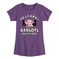 thumbnail image 1 of Instant Message - To Learn I Axolotl Questions - Youth Girls Short Sleeve T-Shirt, 1 of 5