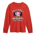 thumbnail image 1 of Instant Message - To Learn I Axolotl Questions - Youth Long Sleeve Graphic T-Shirt, 1 of 5