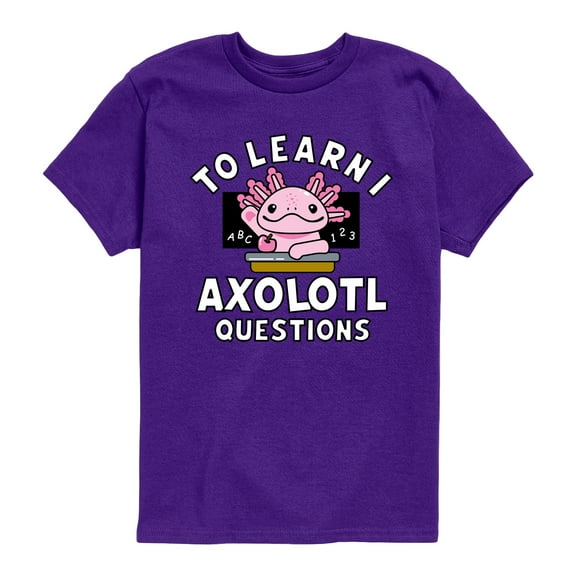 Instant Message - To Learn I Axolotl Questions - Youth Short Sleeve Graphic T-Shirt