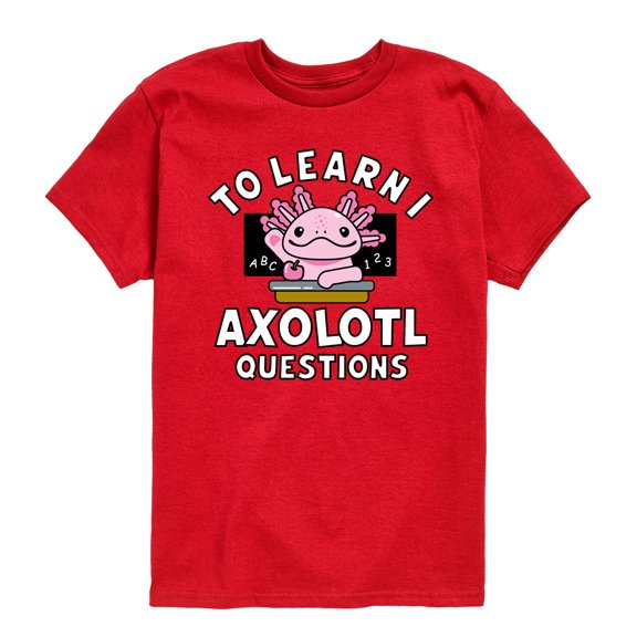 Instant Message - To Learn I Axolotl Questions - Youth Short Sleeve Graphic T-Shirt