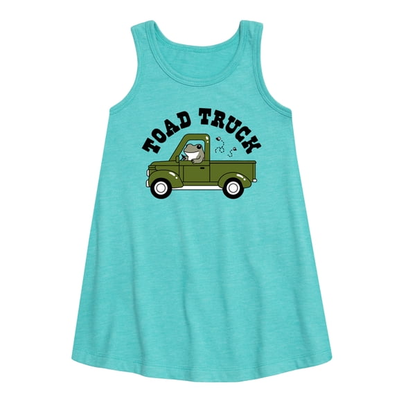 Instant Message - Toad Truck - Toddler & Youth Girls A-line Dress