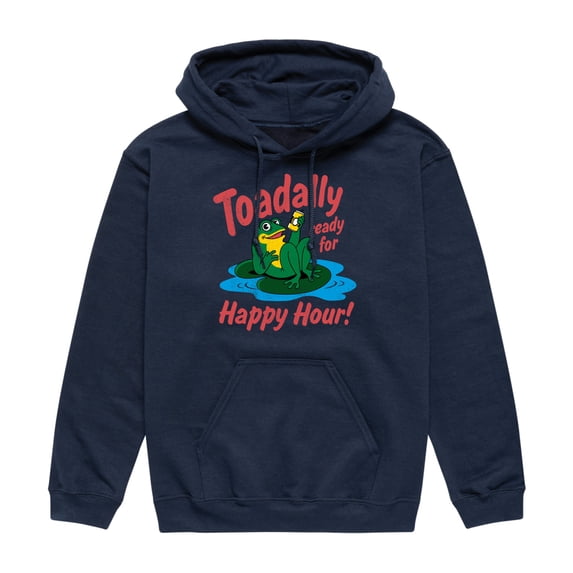 Instant Message - Toadally Ready For Happy Hour - Men's Pullover Hooded Fleece Sweatshirt
