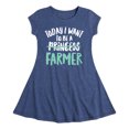thumbnail image 1 of Instant Message - Today I Want To Be A Farmer - Toddler & Youth Girls Fit & Flare Dress, 1 of 1