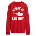thumbnail image 1 of Instant Message - Today Is Leg Day - Men's Long Sleeve T-Shirt, 1 of 4
