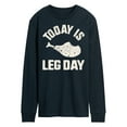 thumbnail image 1 of Instant Message - Today Is Leg Day - Men's Long Sleeve T-Shirt, 1 of 5
