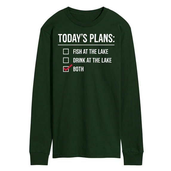 Instant Message - Todays Lake Plans - Men's Long Sleeve T-Shirt